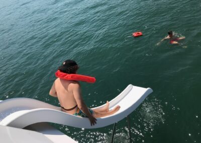 Water Slide on the Stardust Luxury Houseboat on Lake Lanier near Lanier Islands