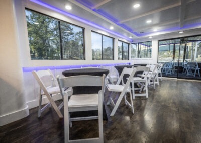 The Stardust luxury houseboat private charter experience on Lake Lanier near Lanier Islands