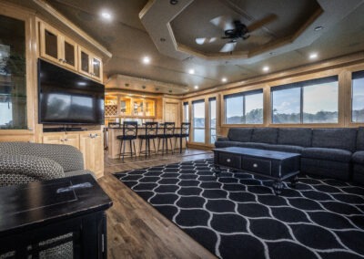 Fantasy luxury houseboat rental near Lanier Islands on Lake Lanier for private cruise experiences