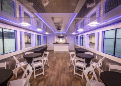 The Little Luxury Houseboat on Lake Lanier ready for a cruise - corporate, birthday party, wedding event of any kind near Lanier Islands