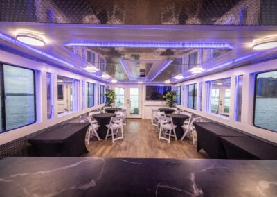 luxury Little Luxury houseboat available for private party cruises and special events on Lake Lanier Georgia