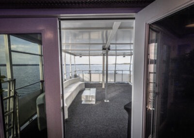 The Little Luxury Houseboat on Lake Lanier ready for a cruise - corporate, birthday party, event of any kind near Lanier Islands