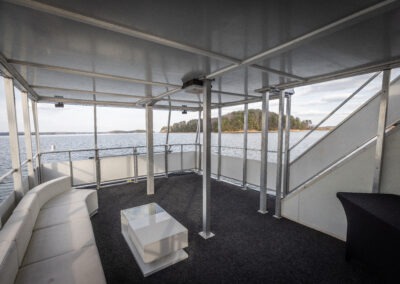 The Little Luxury Houseboat on Lake Lanier ready for a cruise - corporate, birthday party, event of any kind near Lanier Islands